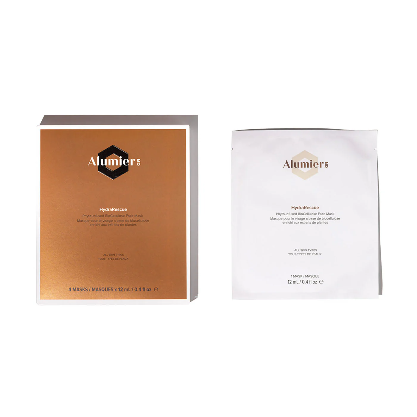 AlumierMD HydraRescue Biocellulose Face Mask 4 stk.